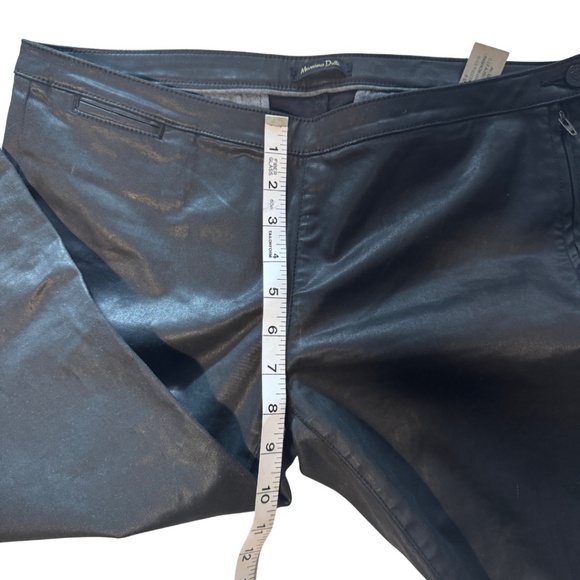 Massimo Dutti Black Coated Skinny Pants EU 38 US 6 - Picture 10 of 16